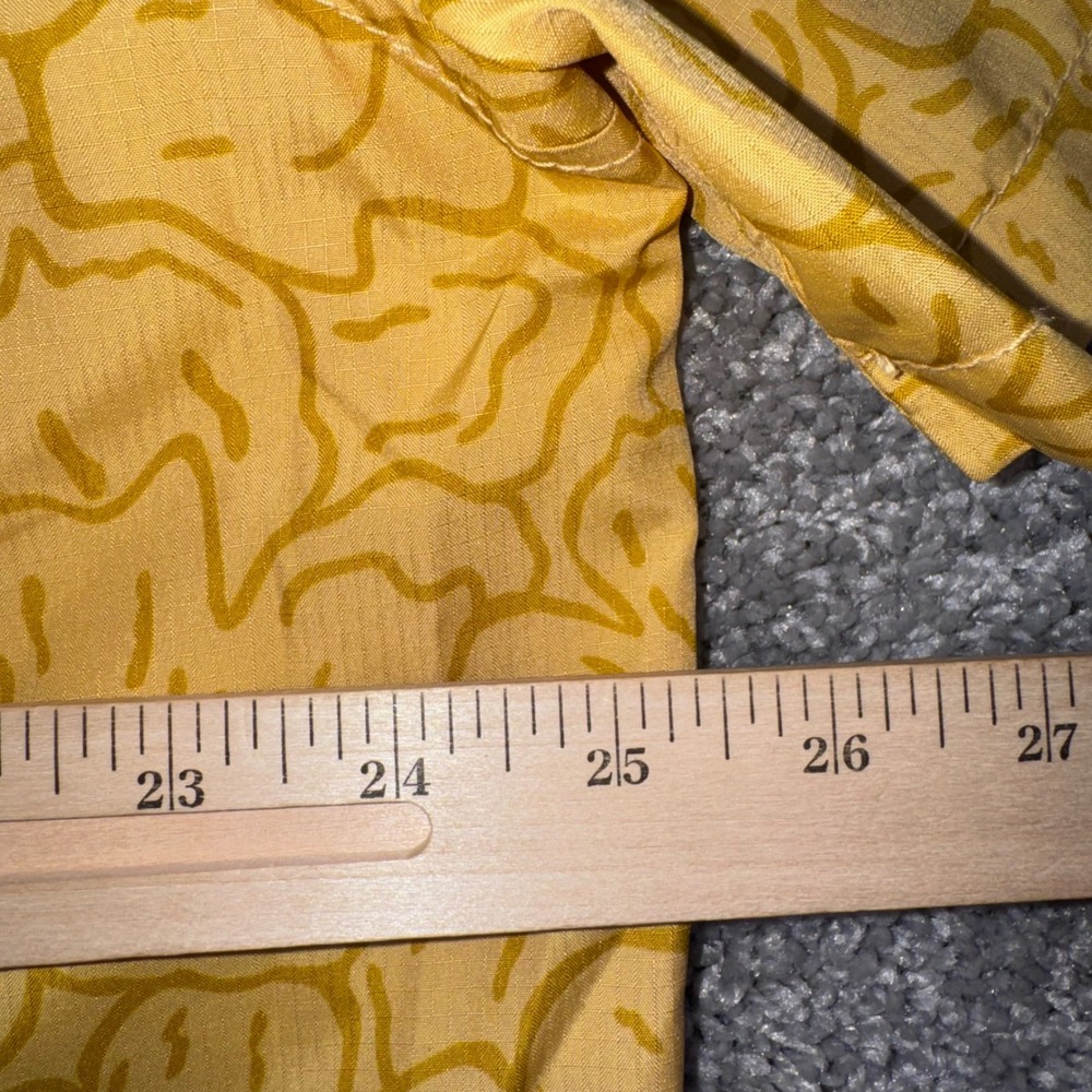 prAna Lost Sol Printed SS Shirt Mens Pollen Feelings Yellow XL NEW - Picture 10 of 10